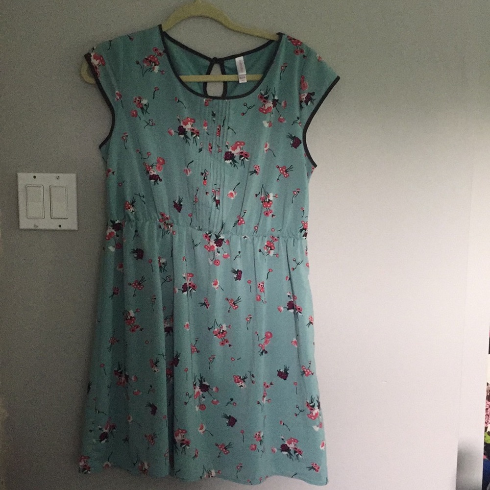 Blue Floral skater dress